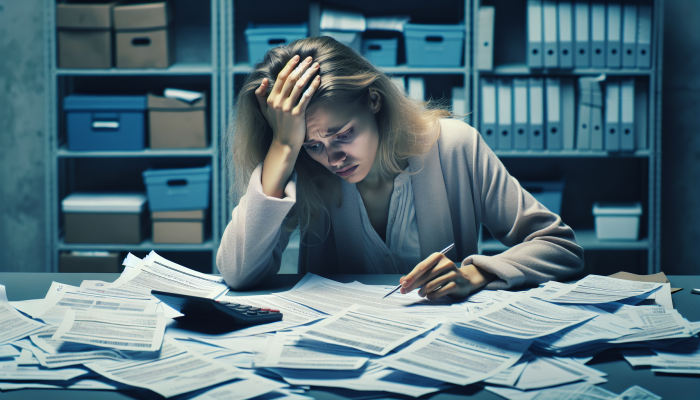 How Debt Consolidation Worked For Medical Debt: A Guide | DCL Medical Debt: Person overwhelmed by medical bills at a desk, symbolising financial strain of medical debt in the UK.
