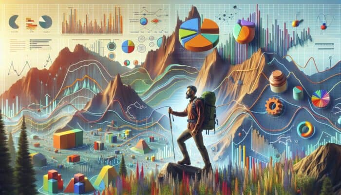 Infographic illustrating market research, demographic insights, and trend analysis for supplements with charts and graphs.