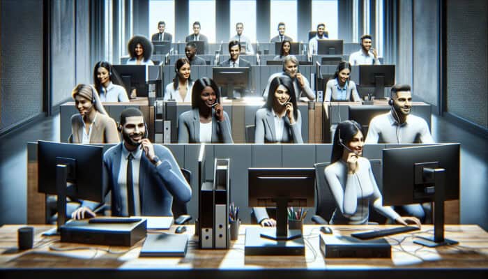 A diverse team of human virtual assistants working remotely to enhance a non-profit's efficiency.