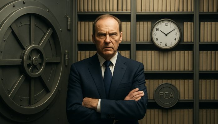 UK FCA regulator oversees vault of financial ledgers with ticking clock for record retention compliance